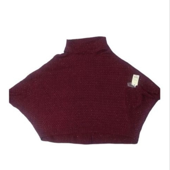 St. John's Bay Turtleneck Cowl Neck Batwing Plus Sized Sweater Red 3X - Picture 7 of 9